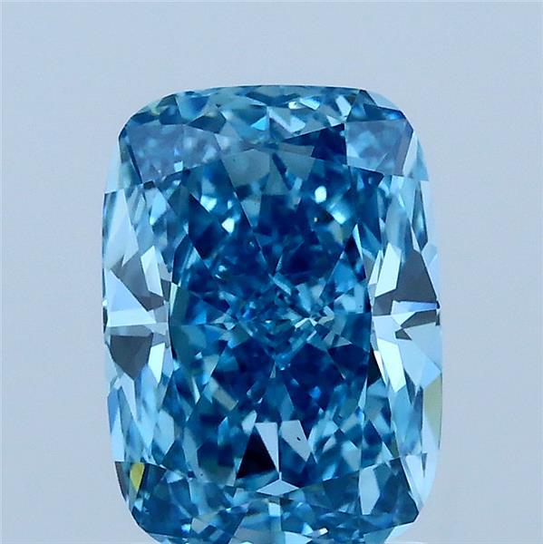 2.01 Carat Cushion Shaped, Ideal Cut, FANCY VIVID BLUE Color, VS1 Clarity, IGI Certified Lab Grown Diamond