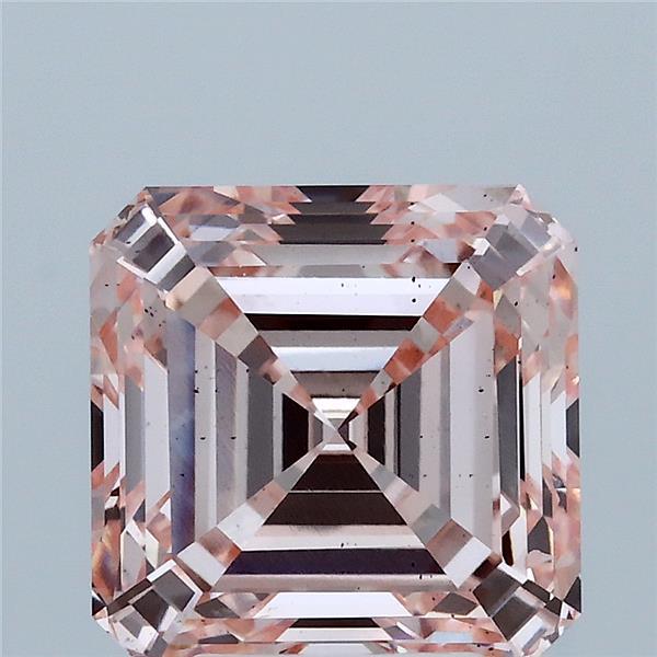 4.02 Carat Asscher Shaped, Excellent Cut, FANCY INTENSE PINK Color, VS2 Clarity, IGI Certified Lab Grown Diamond