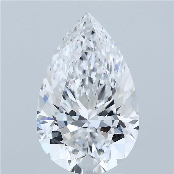 3.04 Carat Pear Shaped, Ideal Cut, D Color, VVS2 Clarity, IGI Certified Lab Grown Diamond