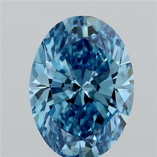 4.01 Carat Oval Shaped, Ideal Cut, FANCY VIVID BLUE Color, VS1 Clarity, IGI Certified Lab Grown Diamond