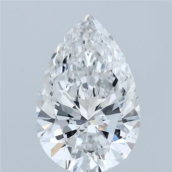 2.09 Carat Pear Shaped, Ideal Cut, E Color, VS1 Clarity, IGI Certified Lab Grown Diamond
