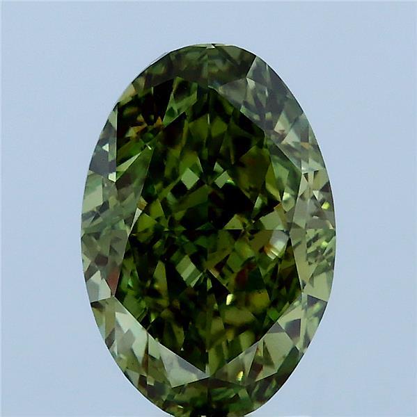 3.12 Carat Oval Shaped, Very Good Cut, FANCY VIVID GREEN Color, VS1 Clarity, IGI Certified Lab Grown Diamond