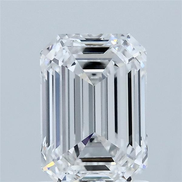 1.50 Carat Emerald Shaped, Ideal Cut, D Color, VVS2 Clarity, IGI Certified Lab Grown Diamond