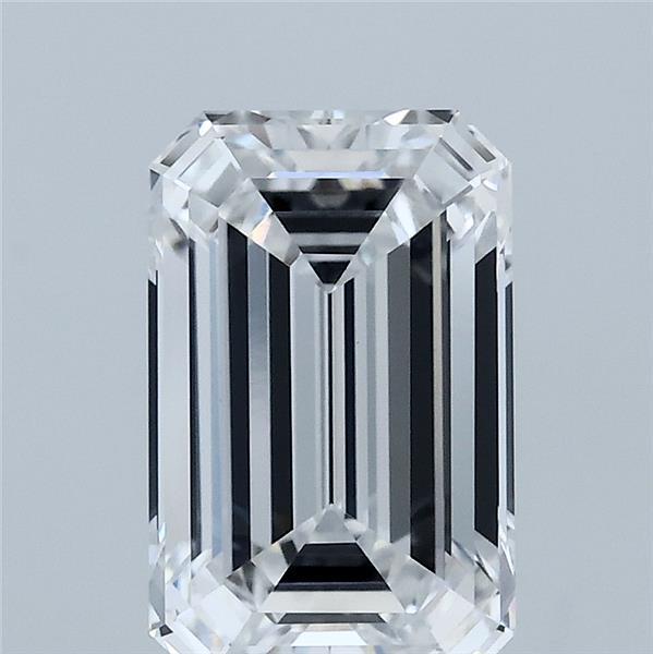 2.47 Carat Emerald Shaped, Ideal Cut, D Color, VVS2 Clarity, IGI Certified Lab Grown Diamond