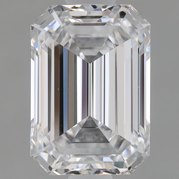 0.97 Carat Emerald Shaped, Ideal Cut, D Color, VVS2 Clarity, IGI Certified Lab Grown Diamond