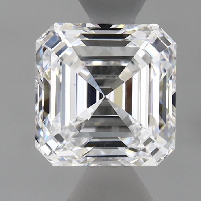 1.58 Carat Asscher Shaped, Ideal Cut, D Color, VS1 Clarity, IGI Certified Lab Grown Diamond
