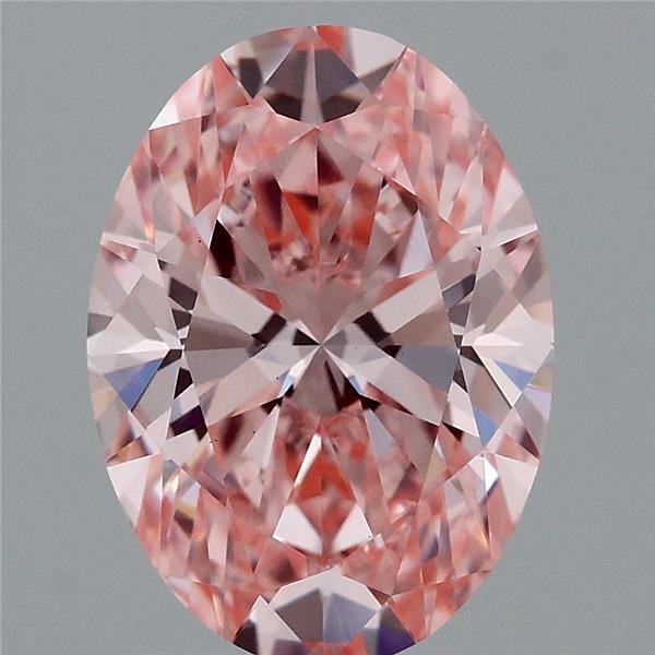 1.85 Carat Oval Shaped, Ideal Cut, FANCY VIVID PINK Color, VS1 Clarity, IGI Certified Lab Grown Diamond