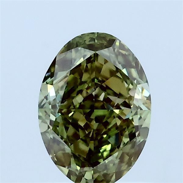 1.07 Carat Oval Shaped, Very Good Cut, FANCY VIVID GREEN Color, VVS2 Clarity, IGI Certified Lab Grown Diamond