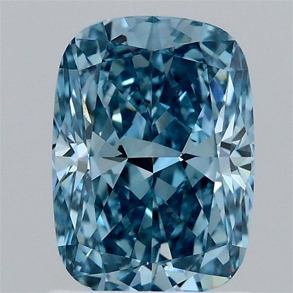 1.56 Carat Cushion Shaped, Ideal Cut, FANCY VIVID BLUE Color, VS2 Clarity, IGI Certified Lab Grown Diamond