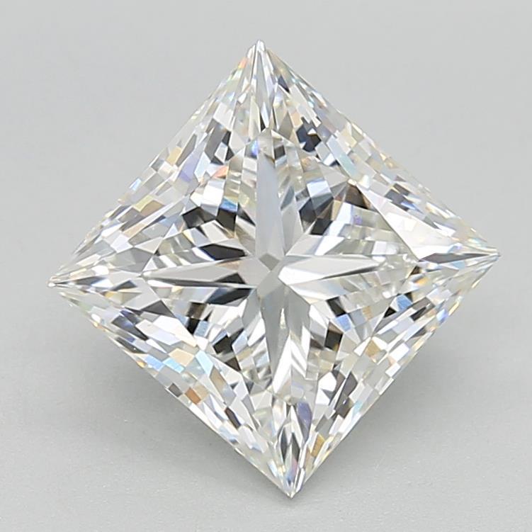 4.05 Carat Princess Shaped, Ideal Cut, G Color, VVS2 Clarity, IGI Certified Lab Grown Diamond