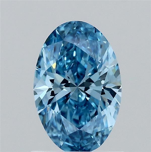 1.01 Carat Oval Shaped, Excellent Cut, FANCY VIVID BLUE Color, VVS2 Clarity, IGI Certified Lab Grown Diamond