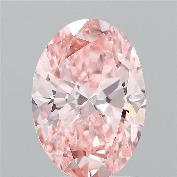 2.03 Carat Oval Shaped, Ideal Cut, FANCY VIVID PINK Color, VVS2 Clarity, IGI Certified Lab Grown Diamond