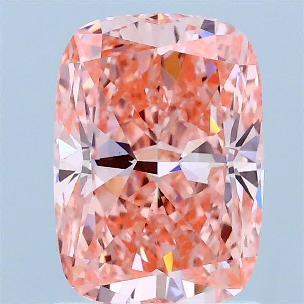 1.53 Carat Cushion Shaped, Ideal Cut, FANCY VIVID PINK Color, VS1 Clarity, IGI Certified Lab Grown Diamond