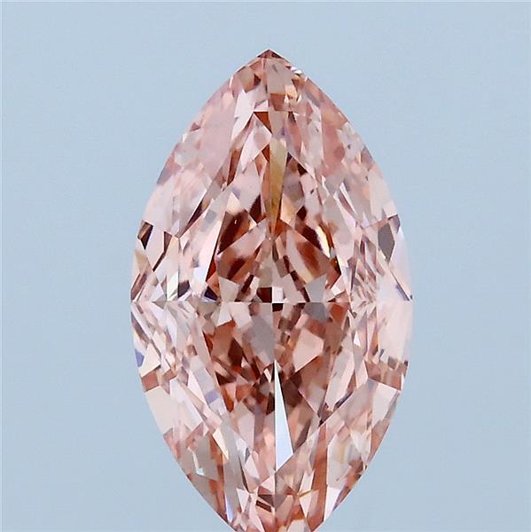 2.02 Carat Marquise Shaped, Ideal Cut, FANCY VIVID PINK Color, VVS2 Clarity, IGI Certified Lab Grown Diamond