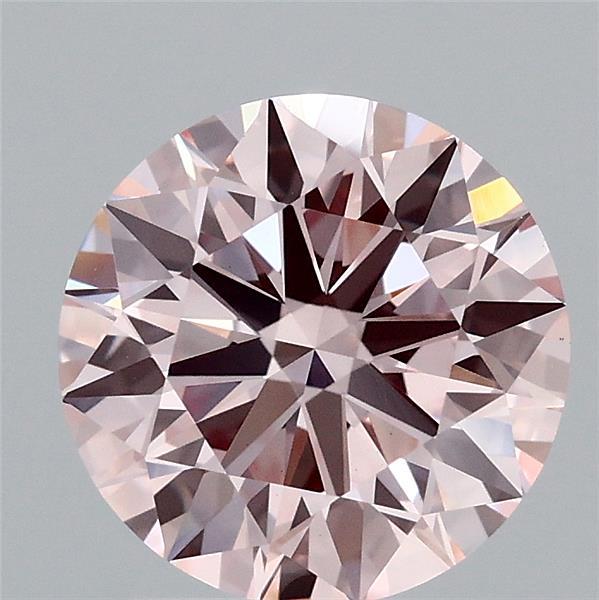 2.03 Carat Round Shaped, Excellent Cut, FANCY PINK Color, VVS2 Clarity, IGI Certified Lab Grown Diamond
