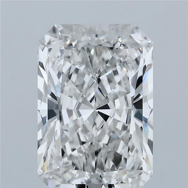 3.10 Carat Radiant Shaped, Ideal Cut, F Color, VVS2 Clarity, IGI Certified Lab Grown Diamond