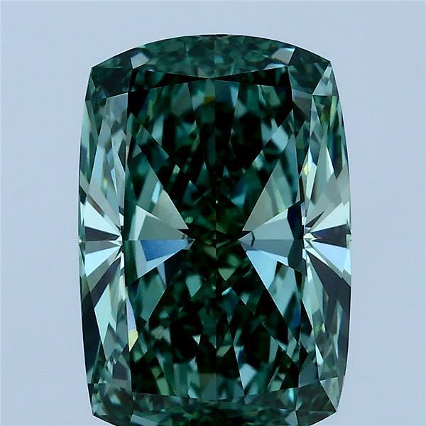 4.06 Carat Cushion Shaped, Excellent Cut, FANCY VIVID GREEN Color, VVS2 Clarity, IGI Certified Lab Grown Diamond