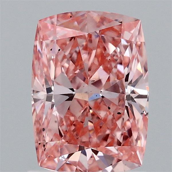 1.53 Carat Cushion Shaped, Excellent Cut, FANCY VIVID PINK Color, SI1 Clarity, IGI Certified Lab Grown Diamond