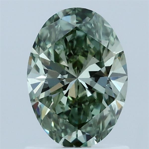 1.02 Carat Oval Shaped, Ideal Cut, FANCY VIVID GREEN Color, VS1 Clarity, IGI Certified Lab Grown Diamond
