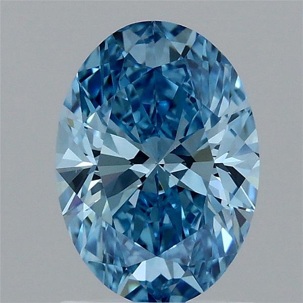 1.36 Carat Oval Shaped, Ideal Cut, FANCY VIVID BLUE Color, VVS2 Clarity, IGI Certified Lab Grown Diamond
