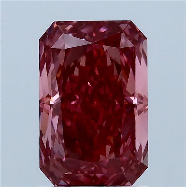 2.02 Carat Radiant Shaped, Excellent Cut, FANCY VIVID PINK Color, VS1 Clarity, IGI Certified Lab Grown Diamond