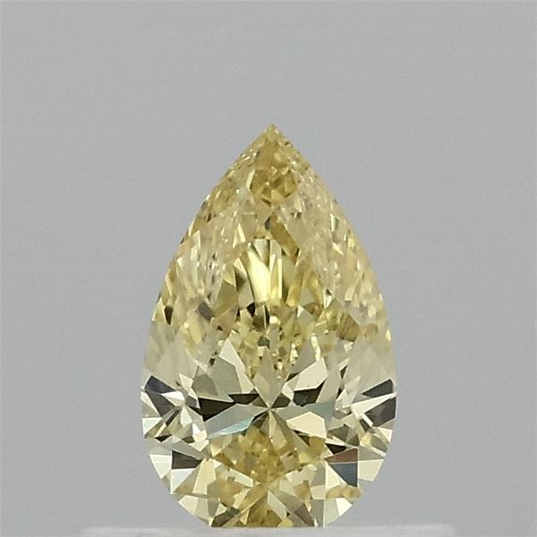 0.41 Carat Pear Shaped, Ideal Cut, FANCY VIVID YELLOW Color, VS1 Clarity, IGI Certified Lab Grown Diamond