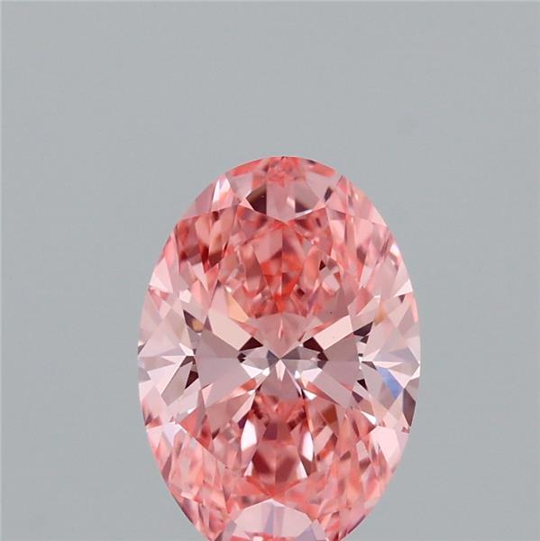 1.54 Carat Oval Shaped, Ideal Cut, FANCY VIVID PINK Color, VVS2 Clarity, IGI Certified Lab Grown Diamond