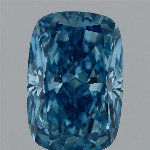 3.03 Carat Cushion Shaped, Ideal Cut, FANCY VIVID BLUE Color, VVS1 Clarity, IGI Certified Lab Grown Diamond
