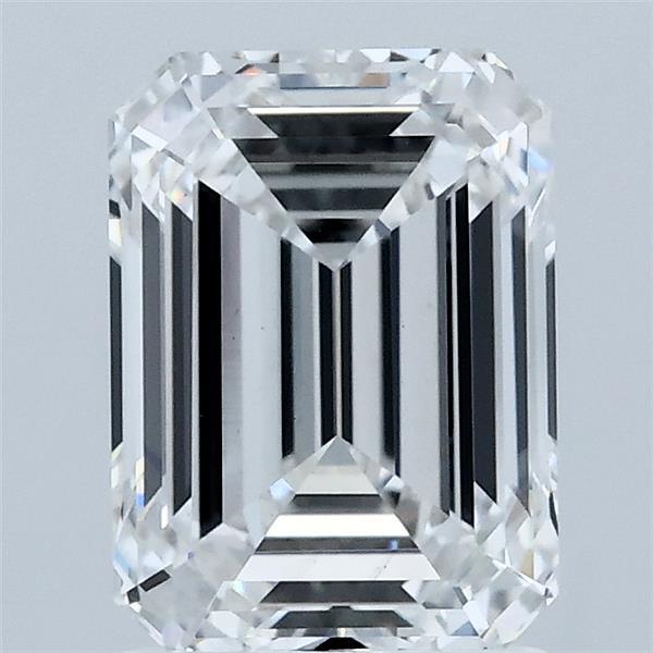 2.07 Carat Emerald Shaped, Ideal Cut, D Color, VS1 Clarity, IGI Certified Lab Grown Diamond