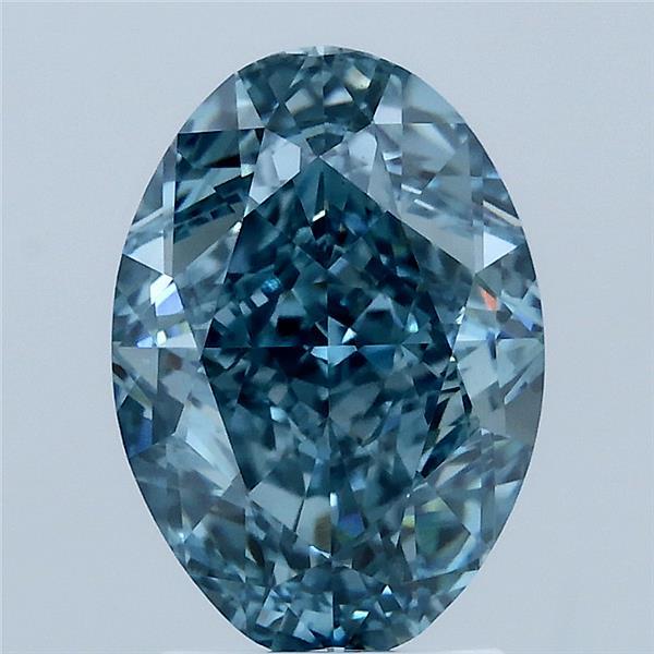 3.06 Carat Oval Shaped, Very Good Cut, FANCY VIVID BLUE Color, VS1 Clarity, IGI Certified Lab Grown Diamond