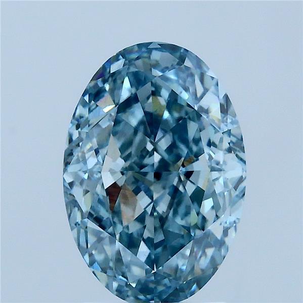3.20 Carat Oval Shaped, Very Good Cut, FANCY VIVID BLUE Color, VS2 Clarity, IGI Certified Lab Grown Diamond