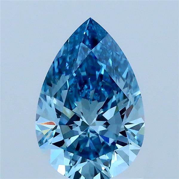 1.17 Carat Pear Shaped, Ideal Cut, FANCY VIVID BLUE Color, VS2 Clarity, IGI Certified Lab Grown Diamond