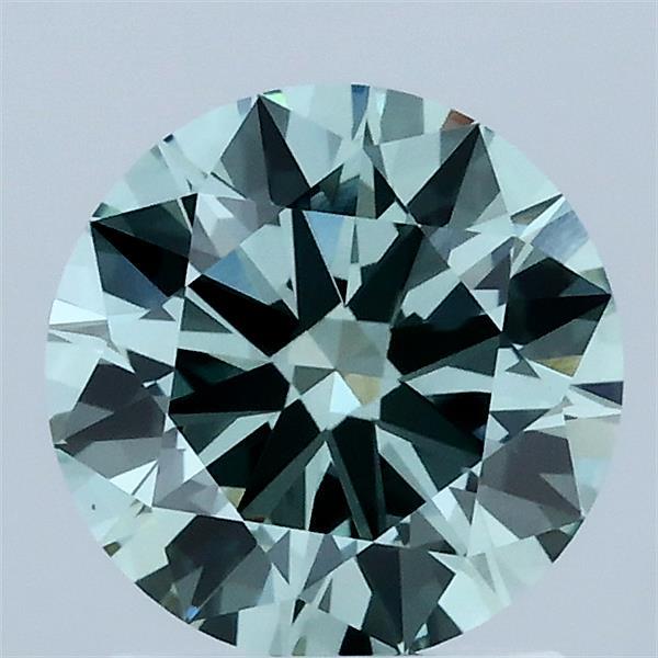 1.50 Carat Round Shaped, Ideal Cut, FANCY VIVID GREEN Color, VS1 Clarity, IGI Certified Lab Grown Diamond