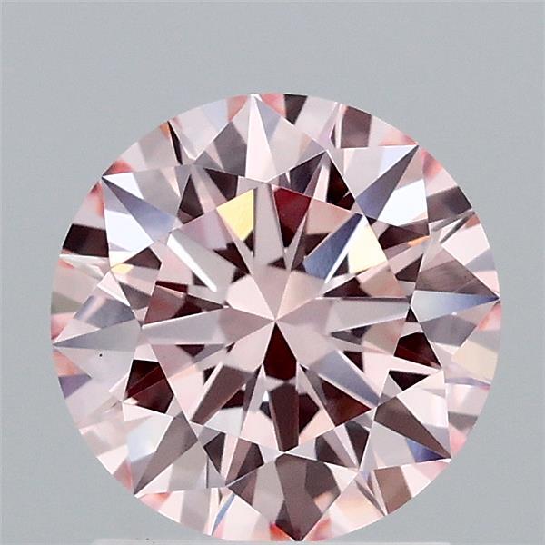1.51 Carat Round Shaped, Excellent Cut, FANCY INTENSE PINK Color, VS1 Clarity, IGI Certified Lab Grown Diamond