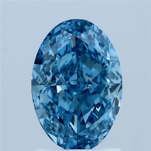 2.03 Carat Oval Shaped, Excellent Cut, FANCY VIVID BLUE Color, VS1 Clarity, IGI Certified Lab Grown Diamond