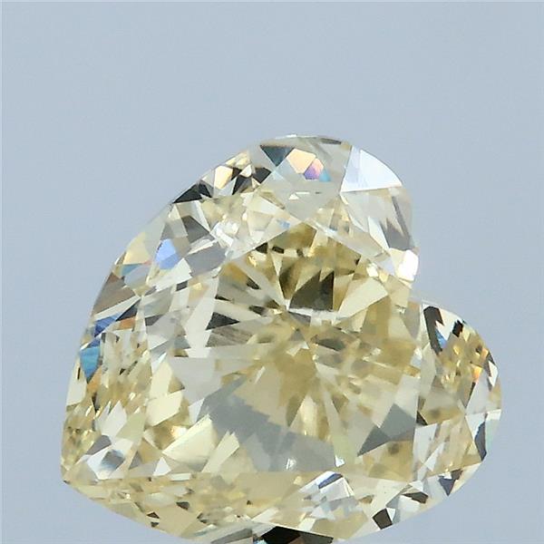 3.59 Carat Heart Shaped, Very Good Cut, FANCY YELLOW Color, VS1 Clarity, IGI Certified Lab Grown Diamond