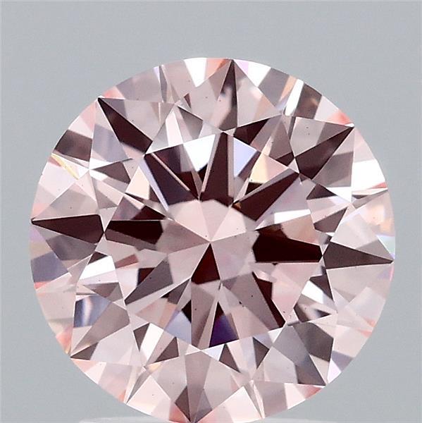 2.05 Carat Round Shaped, Excellent Cut, FANCY PINK Color, VS1 Clarity, IGI Certified Lab Grown Diamond