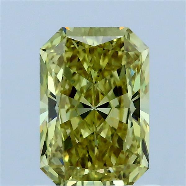 1.06 Carat Radiant Shaped, Ideal Cut, FANCY INTENSE YELLOW Color, VVS2 Clarity, IGI Certified Lab Grown Diamond