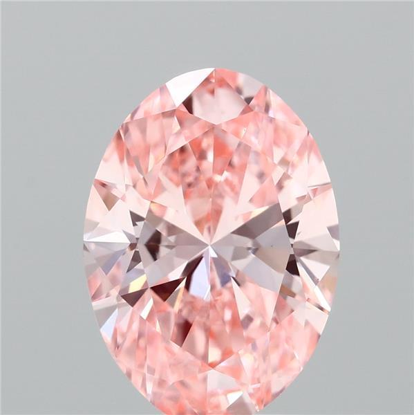 2.00 Carat Oval Shaped, Ideal Cut, FANCY VIVID PINK Color, VS1 Clarity, IGI Certified Lab Grown Diamond