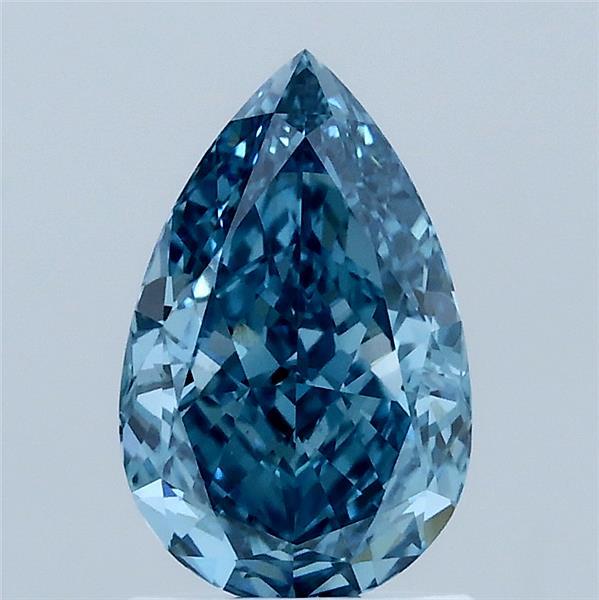 1.50 Carat Pear Shaped, Very Good Cut, FANCY VIVID BLUE Color, VS1 Clarity, IGI Certified Lab Grown Diamond
