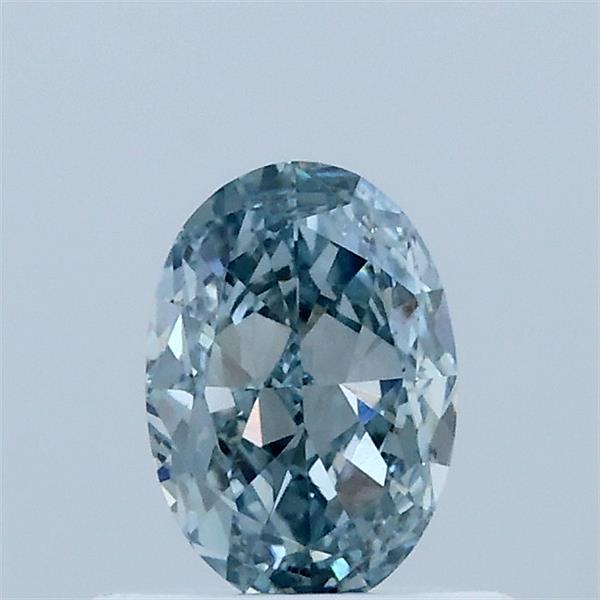 0.61 Carat Oval Shaped, Excellent Cut, FANCY INTENSE BLUE Color, VVS2 Clarity, IGI Certified Lab Grown Diamond