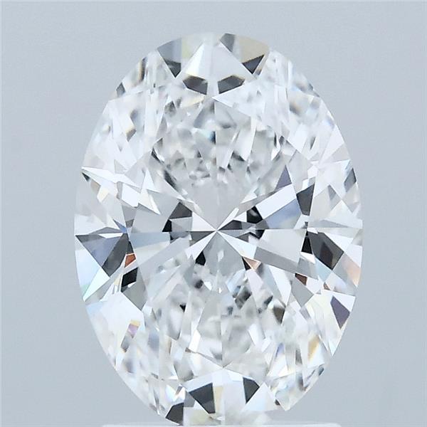 2.01 Carat Oval Shaped, Ideal Cut, D Color, VVS2 Clarity, IGI Certified Lab Grown Diamond