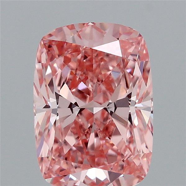 1.90 Carat Cushion Shaped, Ideal Cut, FANCY VIVID PINK Color, VVS2 Clarity, IGI Certified Lab Grown Diamond