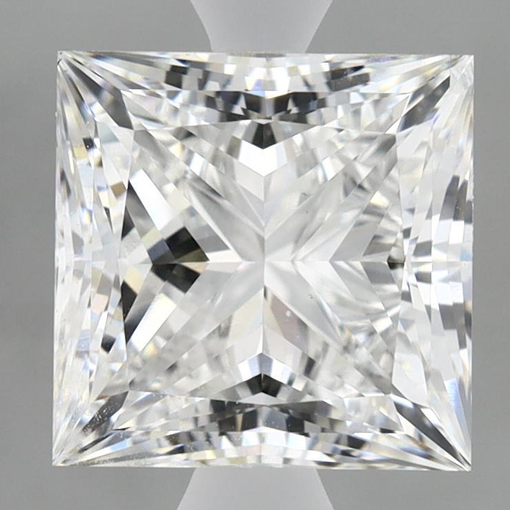 3.03 Carat Princess Shaped, Ideal Cut, E Color, SI1 Clarity, IGI Certified Lab Grown Diamond