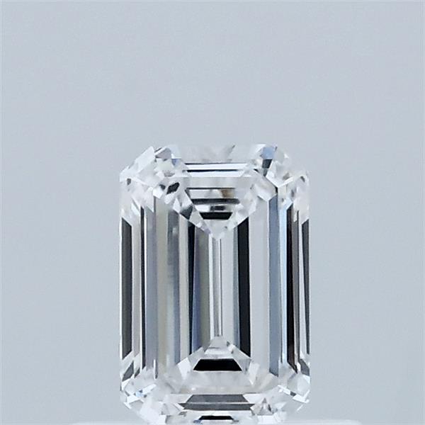 0.51 Carat Emerald Shaped, Excellent Cut, D Color, VVS2 Clarity, IGI Certified Lab Grown Diamond
