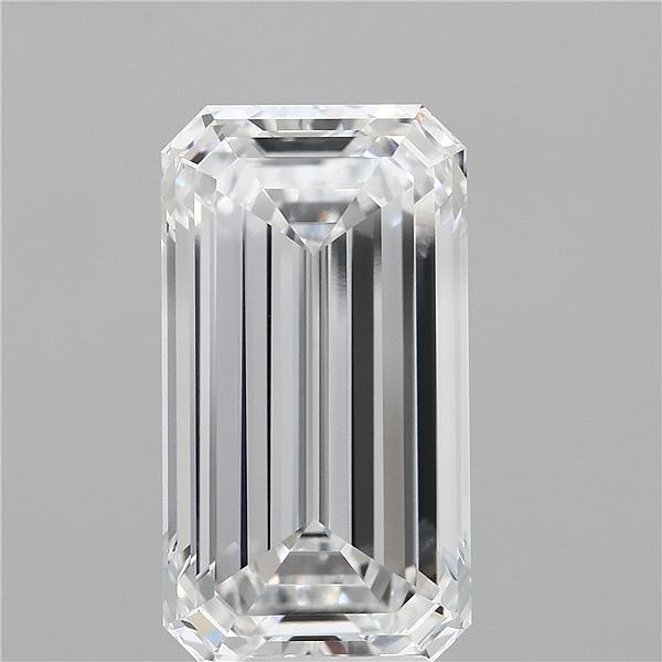 8.24 Carat Emerald Shaped, Ideal Cut, D Color, VVS2 Clarity, IGI Certified Lab Grown Diamond