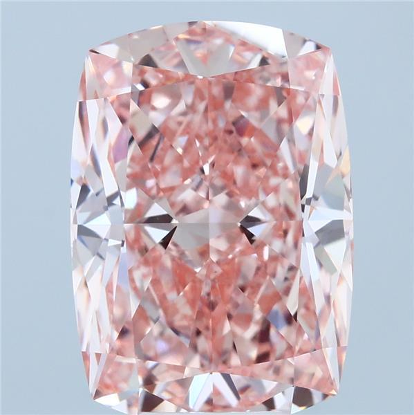 7.18 Carat Cushion Shaped, Ideal Cut, FANCY INTENSE PINK Color, VVS2 Clarity, IGI Certified Lab Grown Diamond