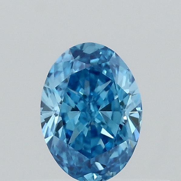 0.34 Carat Oval Shaped, Excellent Cut, FANCY VIVID BLUE Color, VVS1 Clarity, IGI Certified Lab Grown Diamond