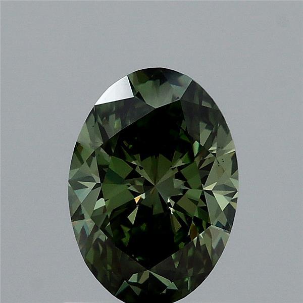 1.12 Carat Oval Shaped, Ideal Cut, FANCY VIVID GREEN Color, VS2 Clarity, IGI Certified Lab Grown Diamond