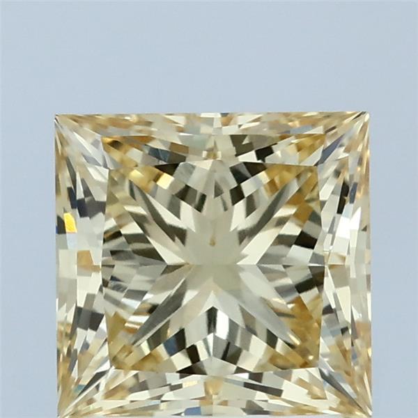 2.00 Carat Princess Shaped, Ideal Cut, FANCY INTENSE YELLOW Color, VVS2 Clarity, IGI Certified Lab Grown Diamond
